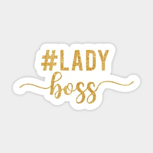 Lady Boss Gold Glitter Sticker